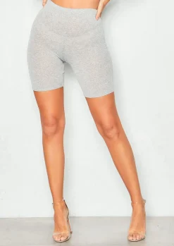 Store Emma Grey High Waist Cotton Cycle Shorts Women Shorts