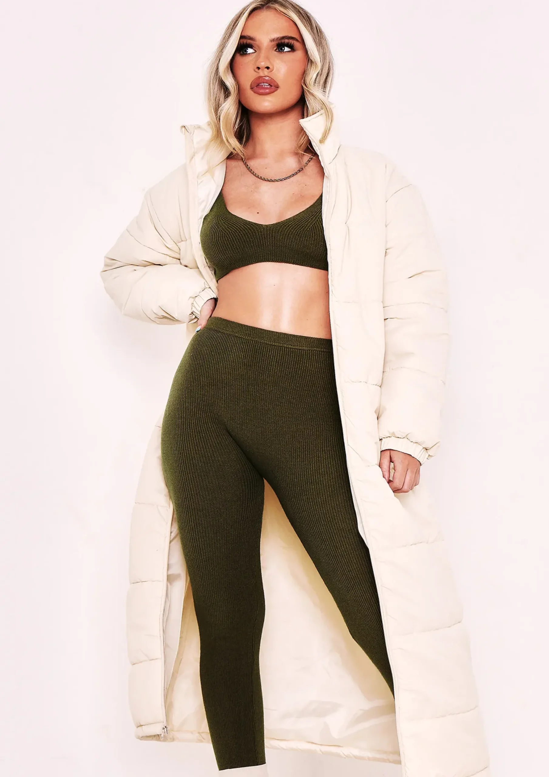 Erin Stone Longline Puffer Coat^Missy Empire Best Sale