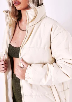 Erin Stone Longline Puffer Coat^Missy Empire Best Sale