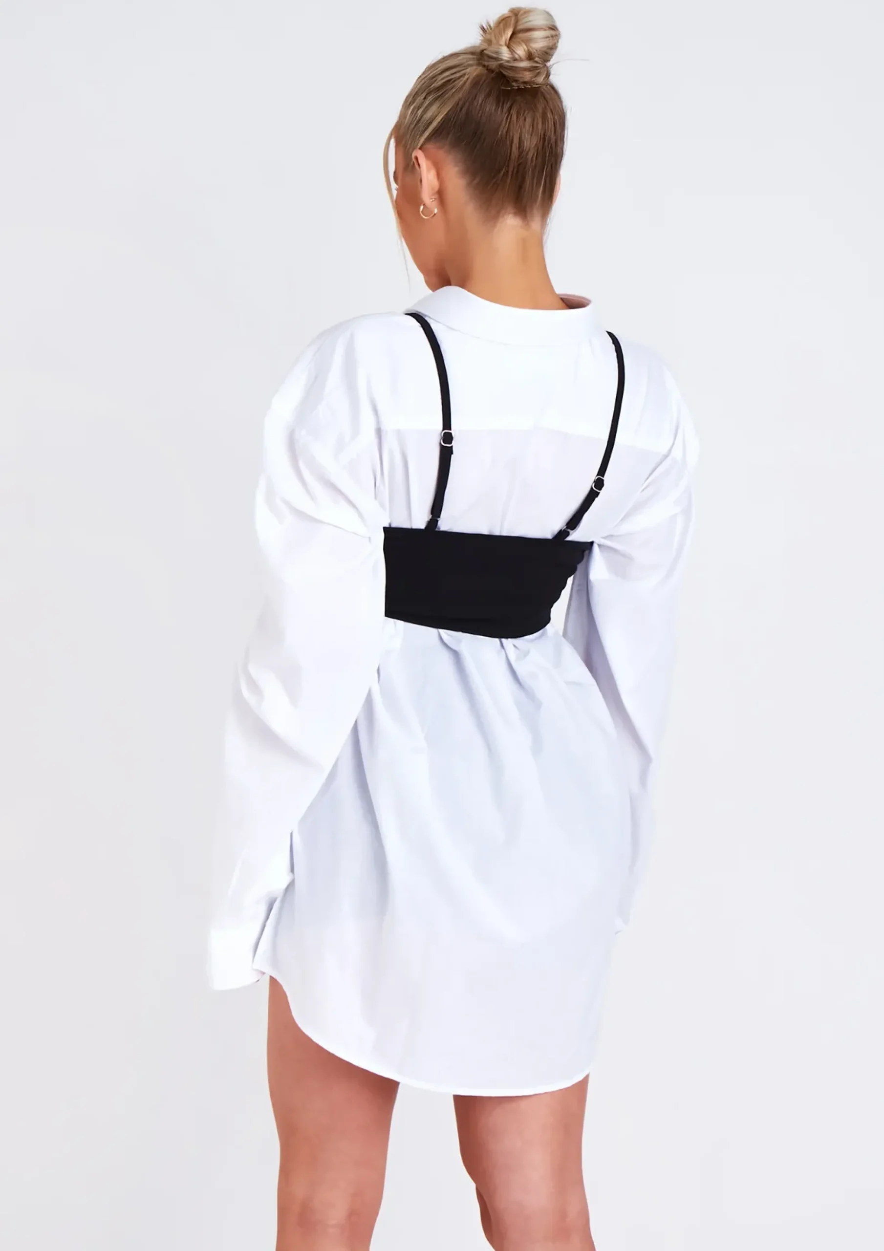 Eve Black Curved Hem Corset Crop Top^Missy Empire Shop