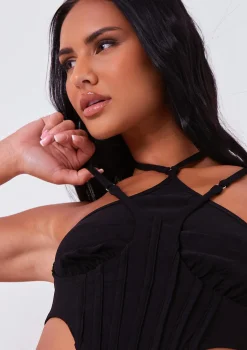 Evie Black Structured Corset Top^Missy Empire Cheap