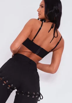 Evie Black Structured Corset Top^Missy Empire Cheap
