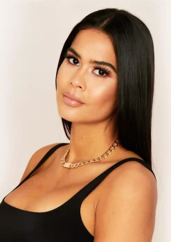Fashion Faith Gold Chunky Signet Chain Necklace Women Necklaces