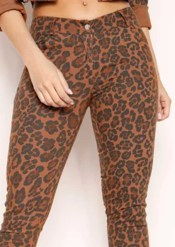 Geena Brown Leopard Print Jeans^Missy Empire Best