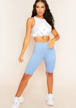 Fashion Gerry Sky Blue Cycle Shorts Women Shorts