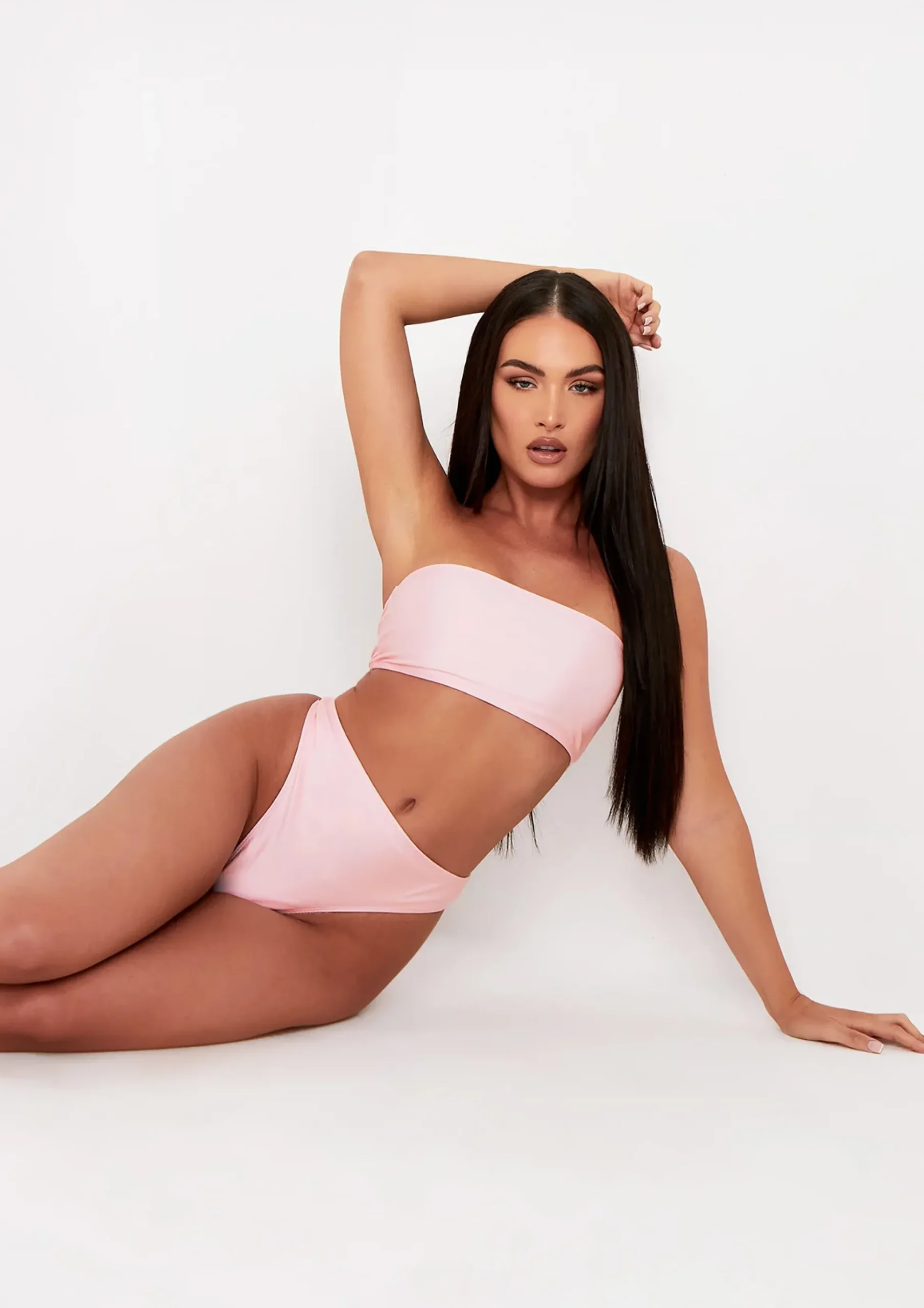 Grace Pink Bandeau Bikini Top^Missy Empire Store
