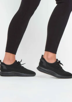 Outlet Hannah Black Knitted Trainers Women Trainers