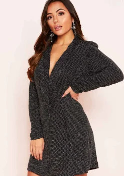 Cheap Heidy Silver Stitch Detail Blazer Dress Women Dresses