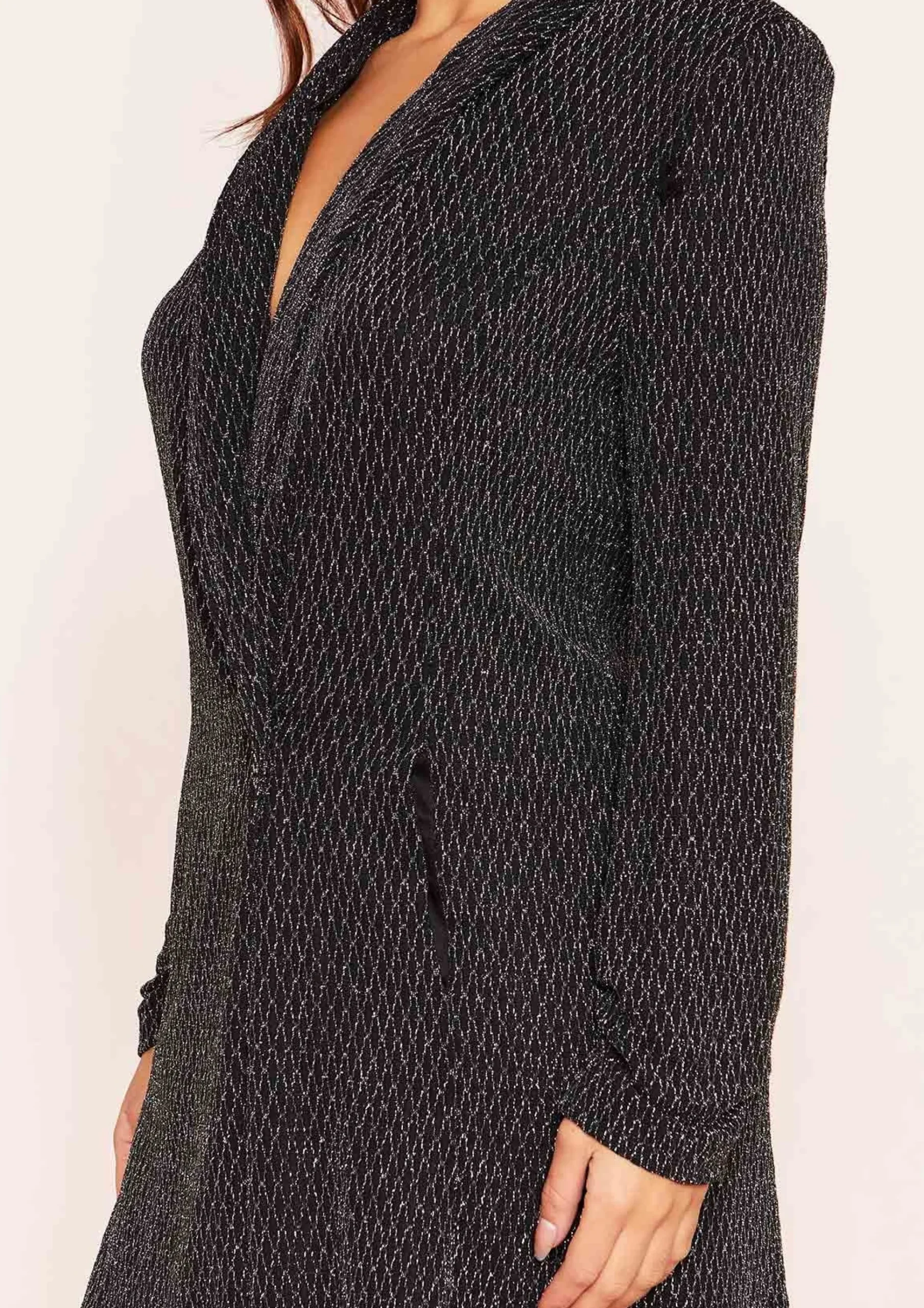 Cheap Heidy Silver Stitch Detail Blazer Dress Women Dresses