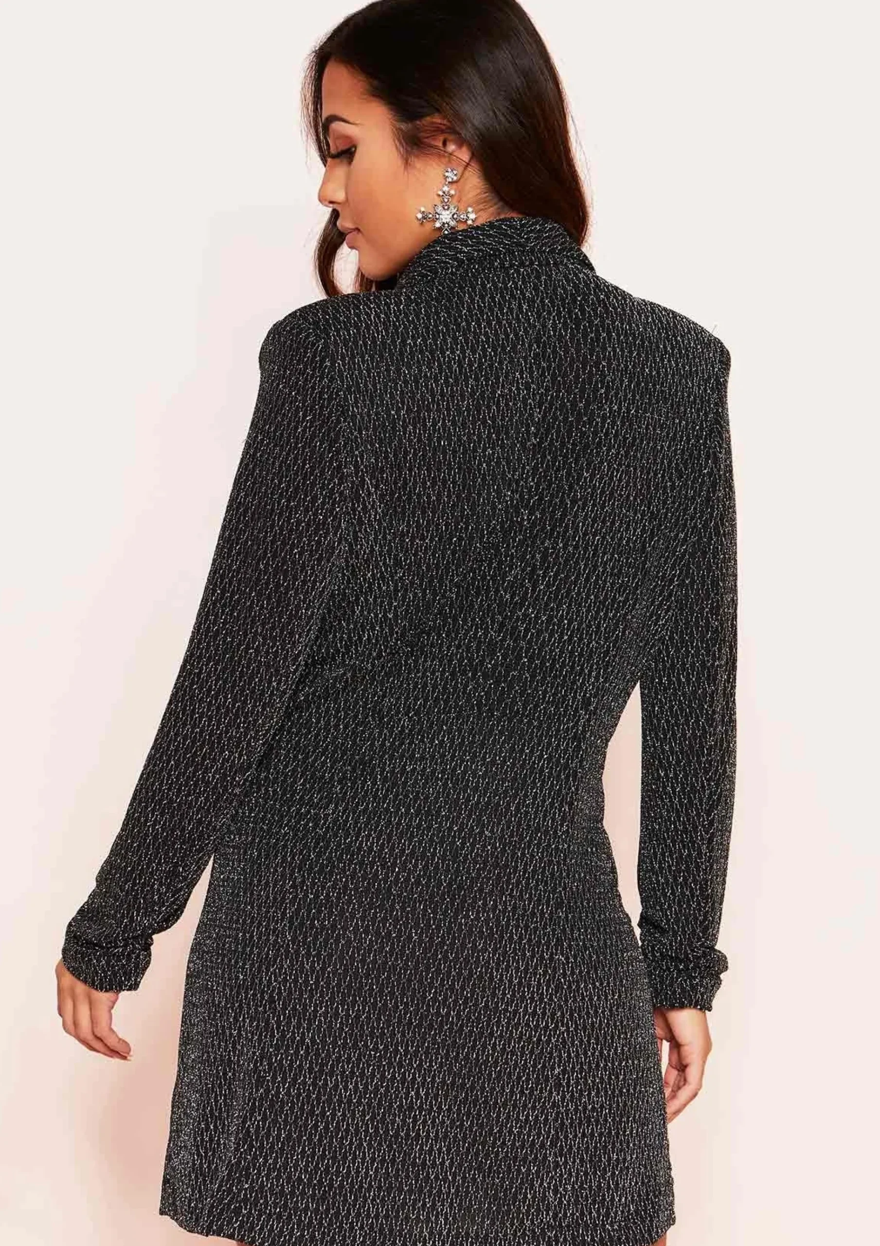 Cheap Heidy Silver Stitch Detail Blazer Dress Women Dresses