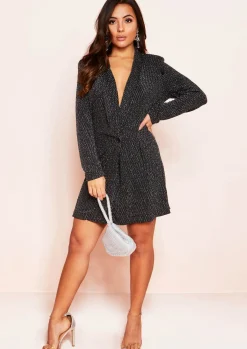 Cheap Heidy Silver Stitch Detail Blazer Dress Women Dresses