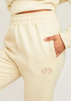 Clearance Holly Cream Missy Girl Embroidered 90's Cuffed Jogger Women Tracksuits