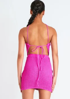 Immy Pink Knitted Mini Skirt^Missy Empire Online