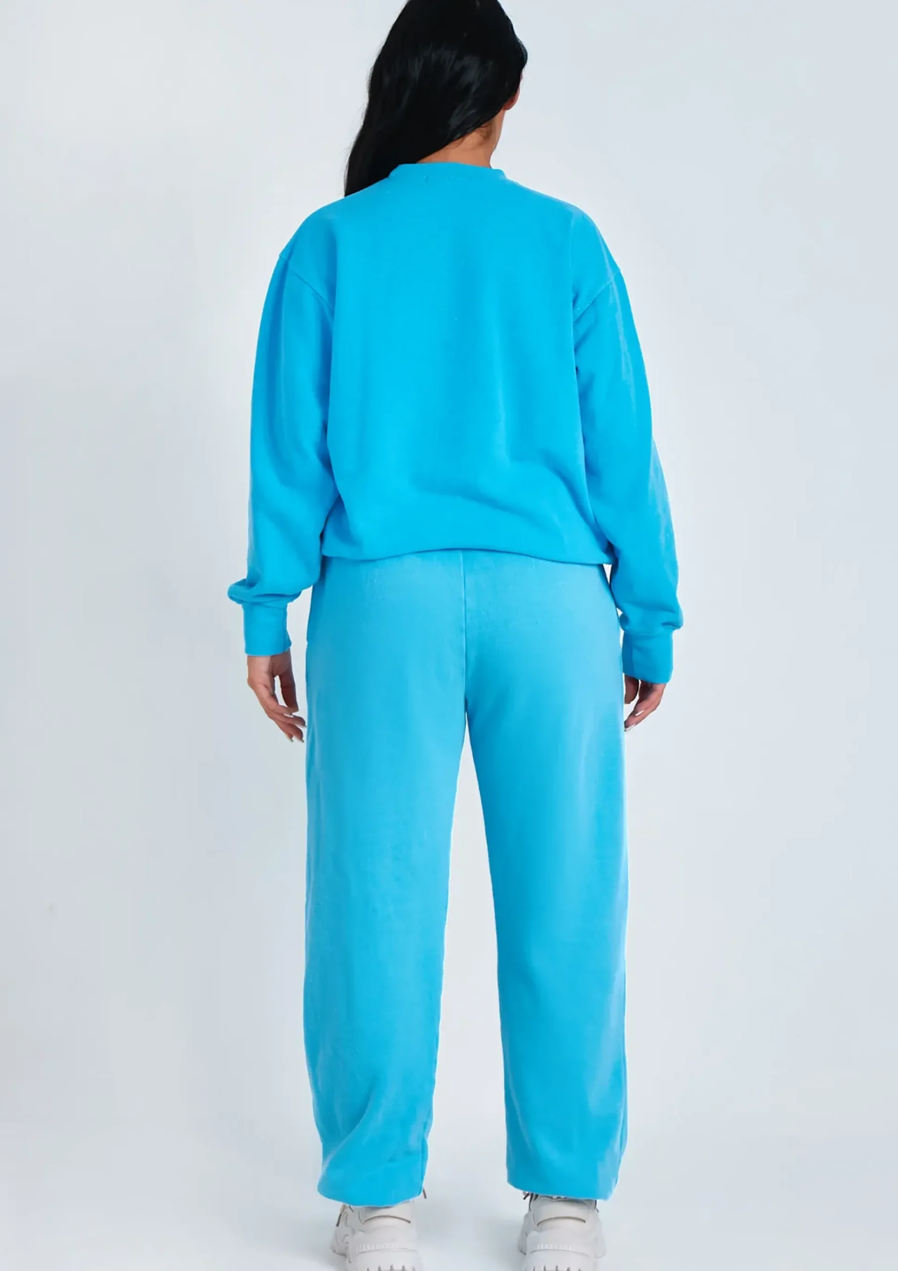 Hot Imogen Blue Text Oversized Joggers Women Tracksuits