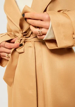 Janelle Beige Longline Classic Trench Coat^Missy Empire Best Sale