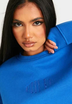 Best Jasmine Blue Missy Girl Embroidered Oversized Sweatshirt Women Tracksuits