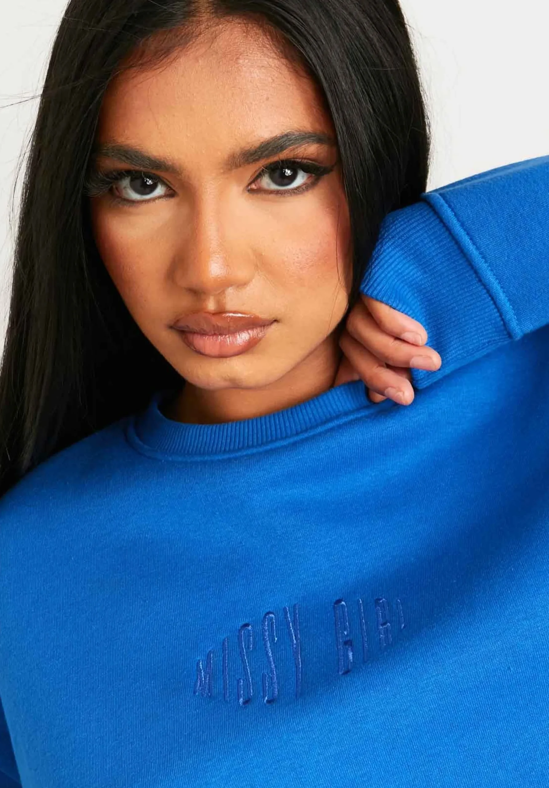 Best Jasmine Blue Missy Girl Embroidered Oversized Sweatshirt Women Tracksuits