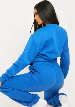 Best Jasmine Blue Missy Girl Embroidered Oversized Sweatshirt Women Tracksuits