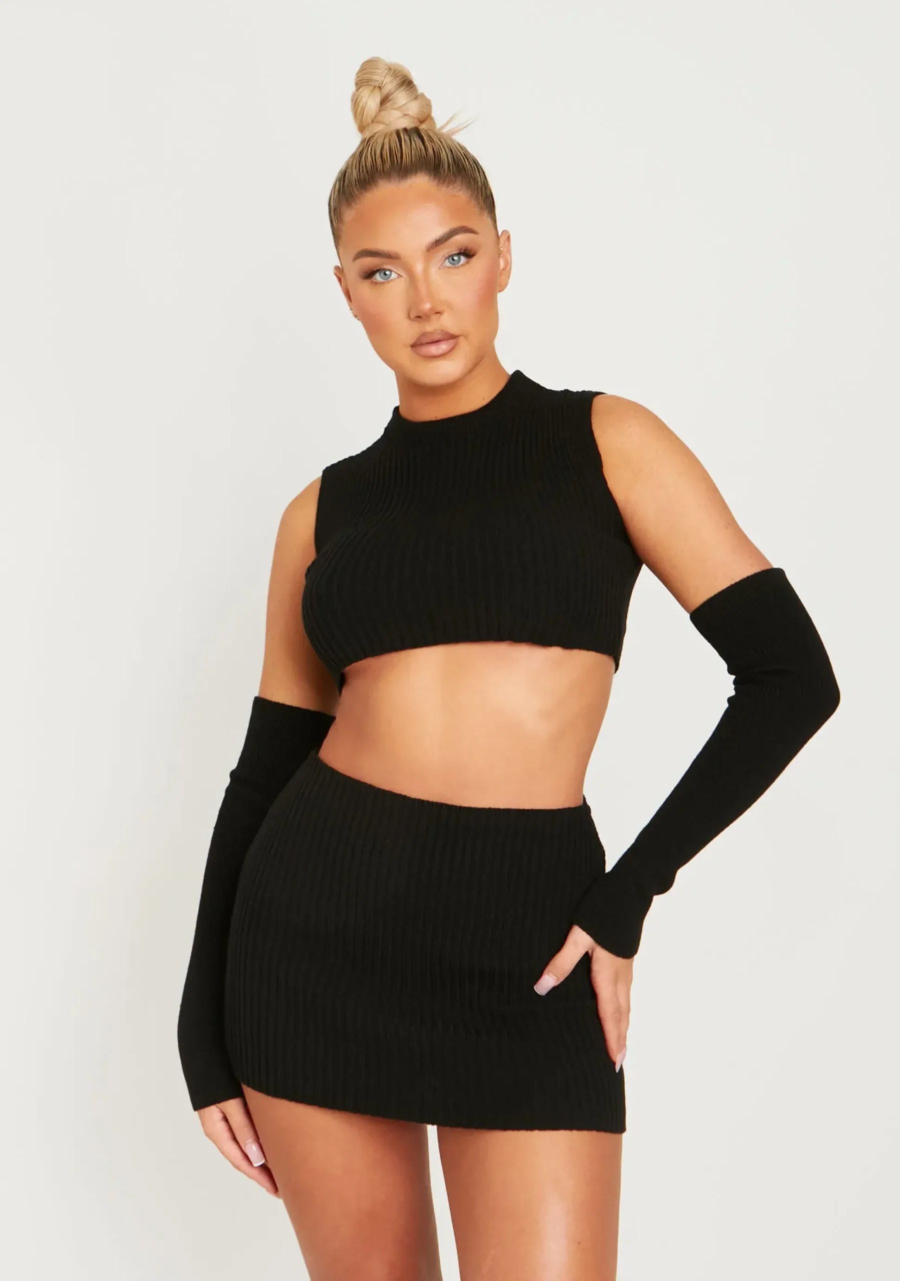 Jeni Black Knitted Micro Mini Skirt^Missy Empire Cheap