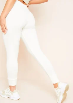 Jenniya Cream Knitted Jogger Bottoms^Missy Empire Flash Sale