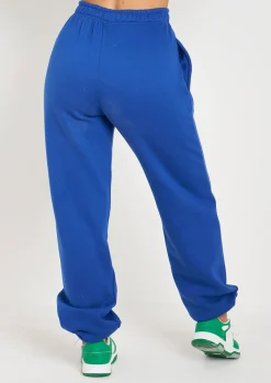 Cheap Jianna Cobalt Blue Embroidered Cuffed Joggers Women Tracksuits