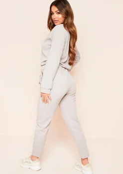 Hot Julie Grey Jumper Loungewear Set Women Loungewear