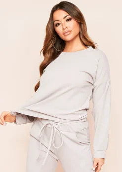 Hot Julie Grey Jumper Loungewear Set Women Loungewear