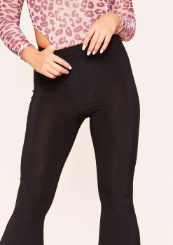 Flash Sale Justine Black Slinky Extreme Flare Trousers Women Trousers