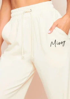 Karin Cream Casual Joggers^Missy Empire Best