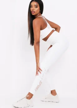 Shop Karla Cream Missy Sport Ruched Bum Gym Leggings Women Leggings