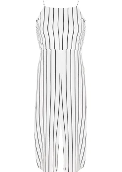 Store Kimana White Stripped Culotte Jumpsuit Women Jumpsuits & Playsuits