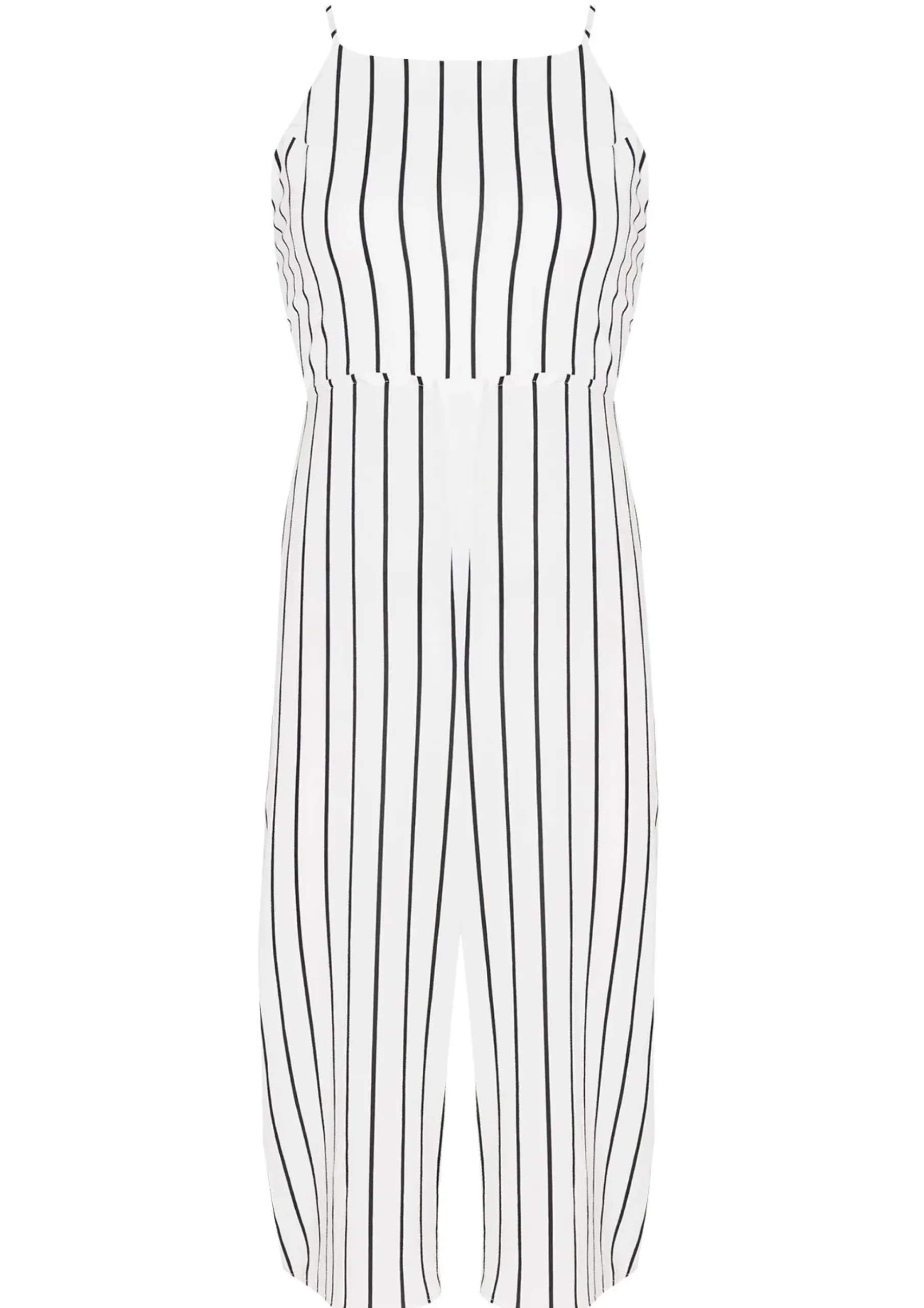 Store Kimana White Stripped Culotte Jumpsuit Women Jumpsuits & Playsuits
