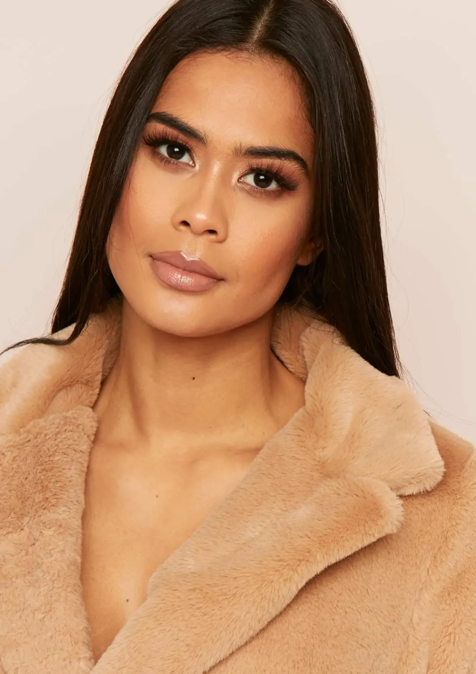 Kinsley Camel Faux Fur Maxi Coat^Missy Empire Hot