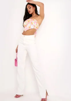 Klara Retro Printed Bandana Scarf Top^Missy Empire Fashion