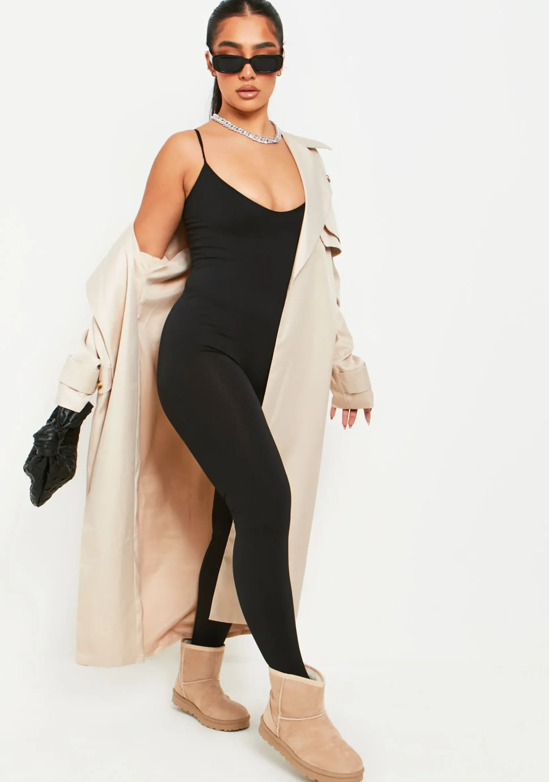 Outlet Kora Black Ribbed Seamless Strappy Jumpsuit Women Seamless & Shapewear