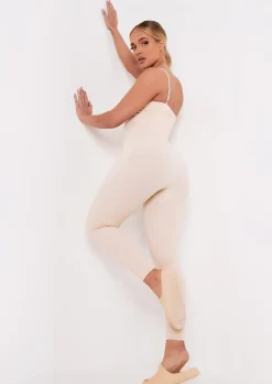 Cheap Kora Cream Ribbed Seamless Strappy Jumpsuit Women Seamless & Shapewear