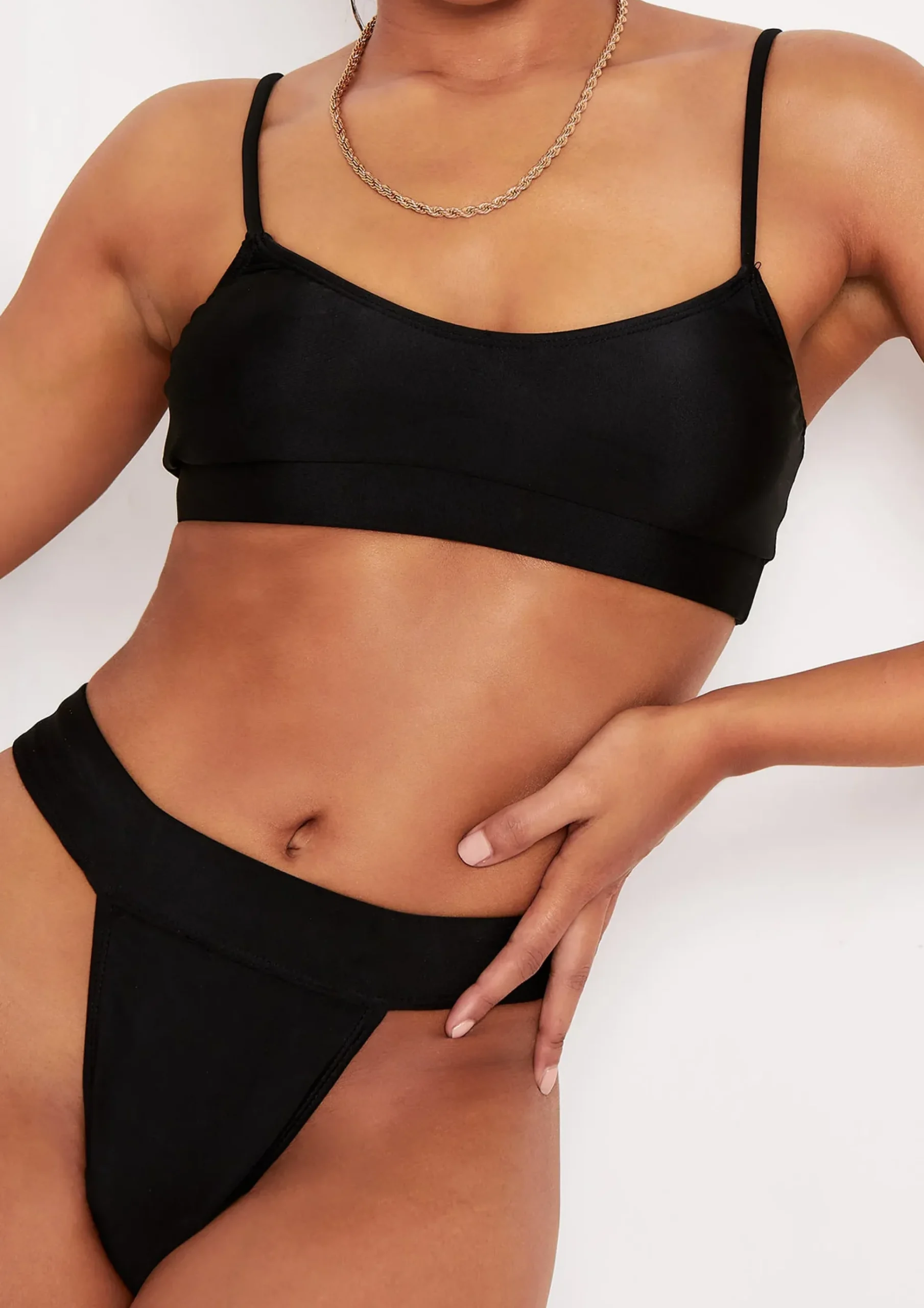 Kourtney Black Bralet High Rise Bikini^Missy Empire Shop