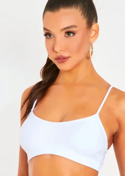 Kourtney White Bralet High Rise Bikini^Missy Empire Store