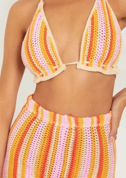 Kylee Multi Crochet Knitted Bralet^Missy Empire Sale