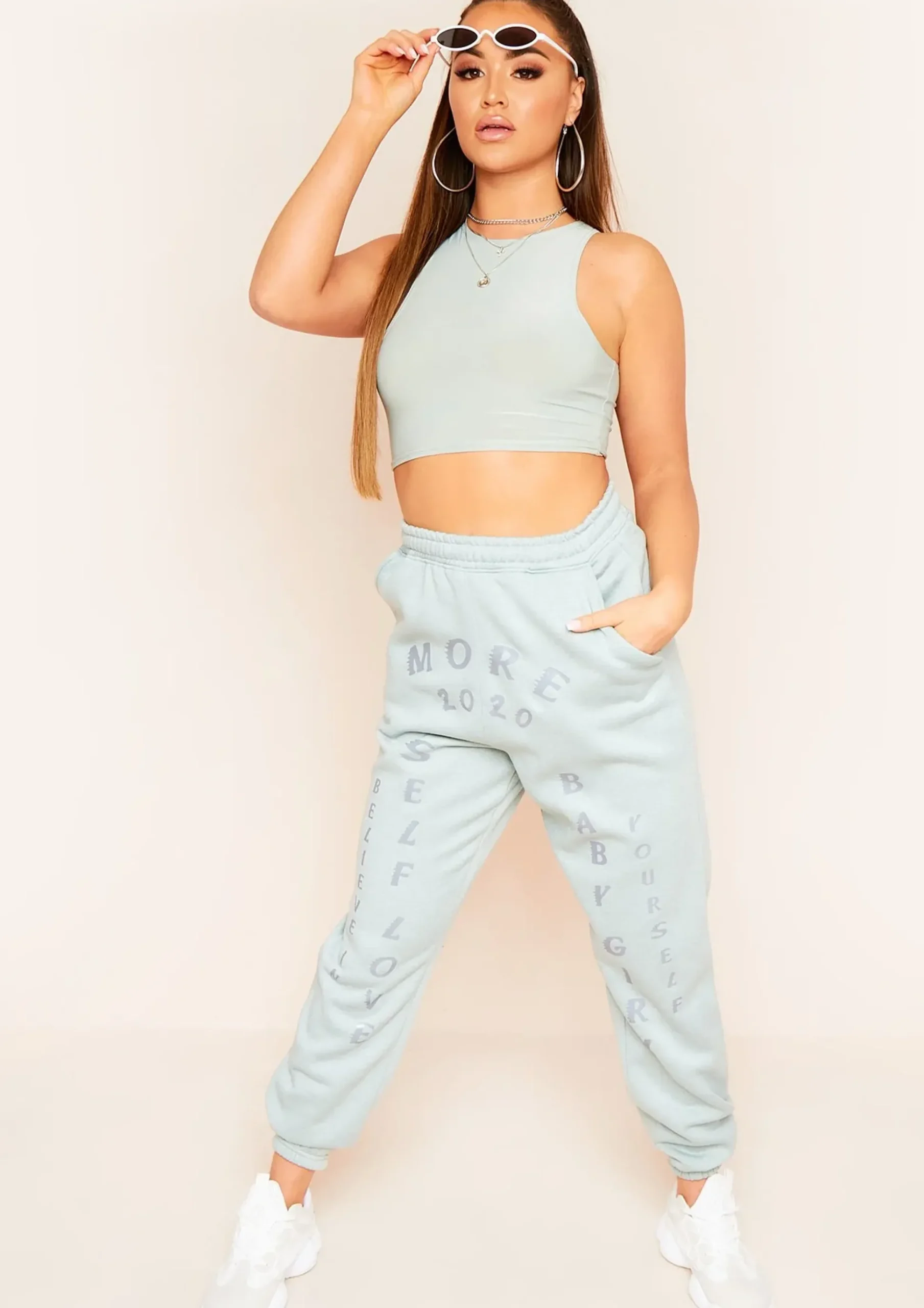 Kylie Olive Extreme Racer Crop Top^Missy Empire Best Sale
