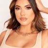 Outlet Laura Thick Gold Lock Necklace Women Necklaces