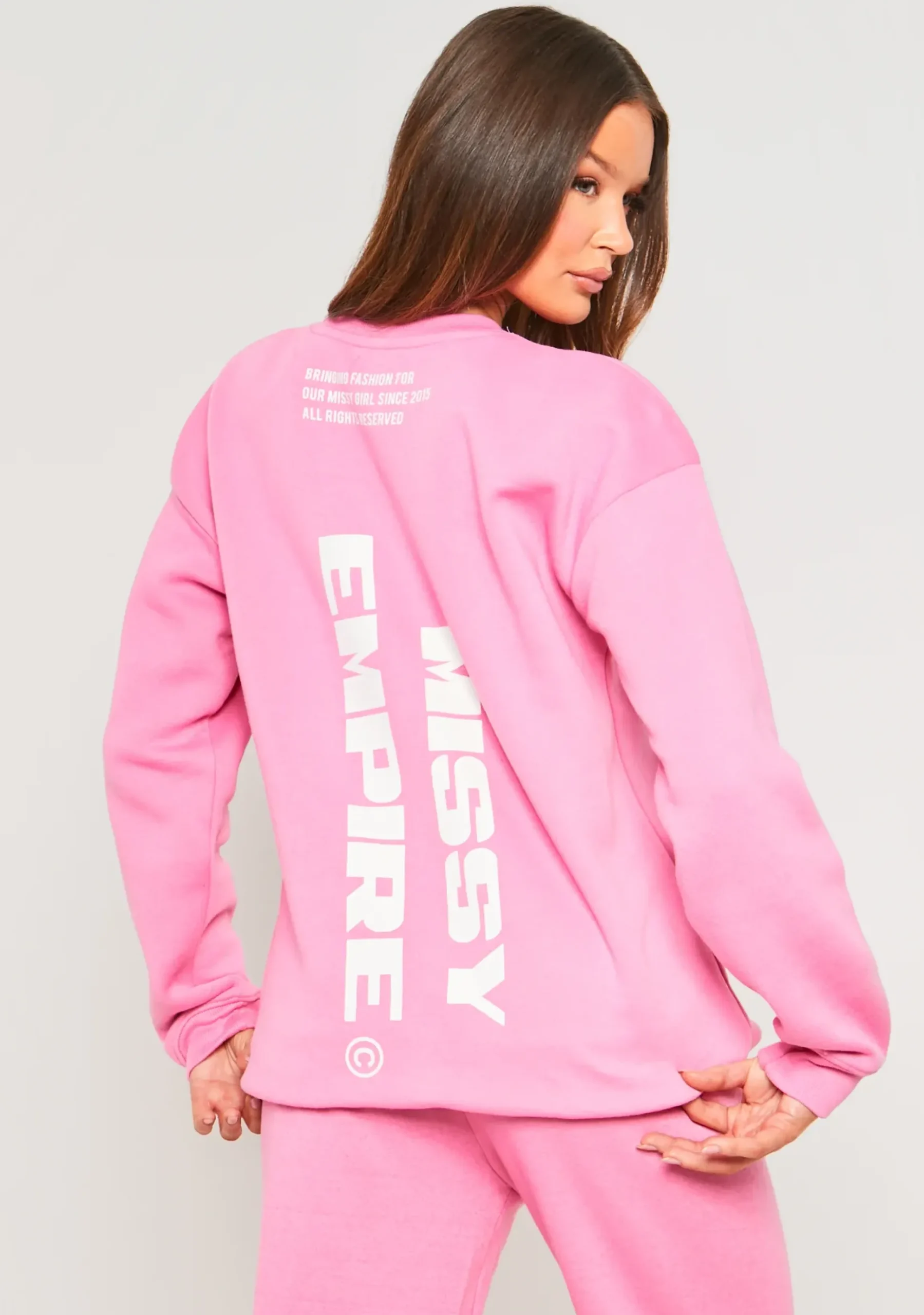 Outlet Lauren Pink Slogan Sweatshirt Women Tracksuits