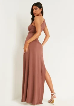 Shop Lauren Chocolate Brown Cut Out Maxi Dress Women Dresses