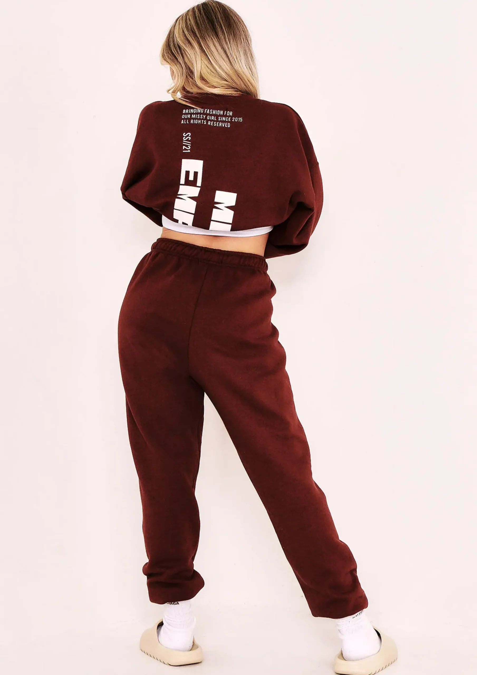 Outlet Layla Chocolate Slogan Joggers Women Loungewear