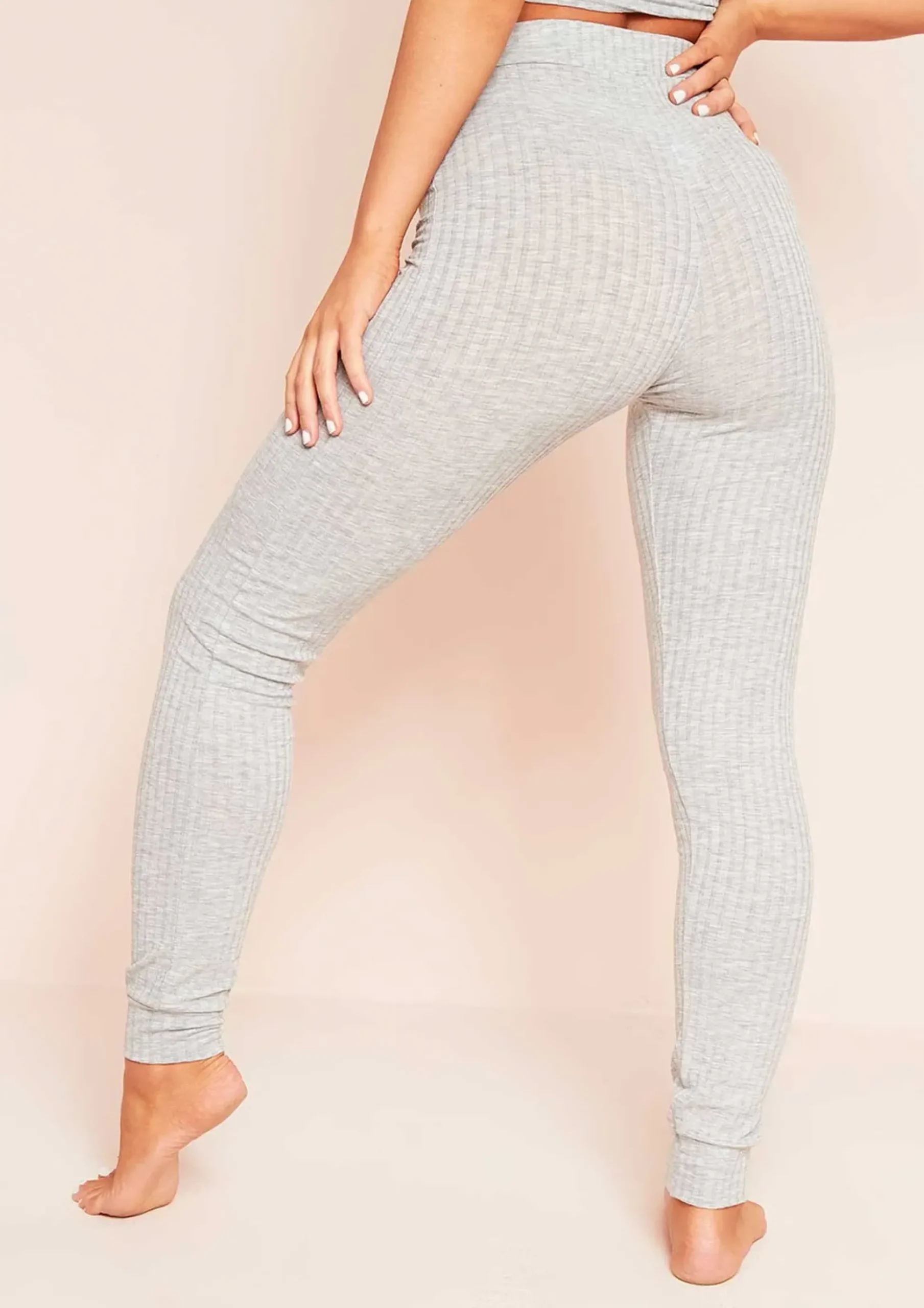 Best Sale Layla Grey Mix & Match Ribbed Lounge Skinny Jogger Women Loungewear