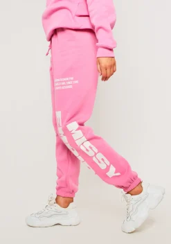 Outlet Layla Pink Slogan Joggers Women Tracksuits
