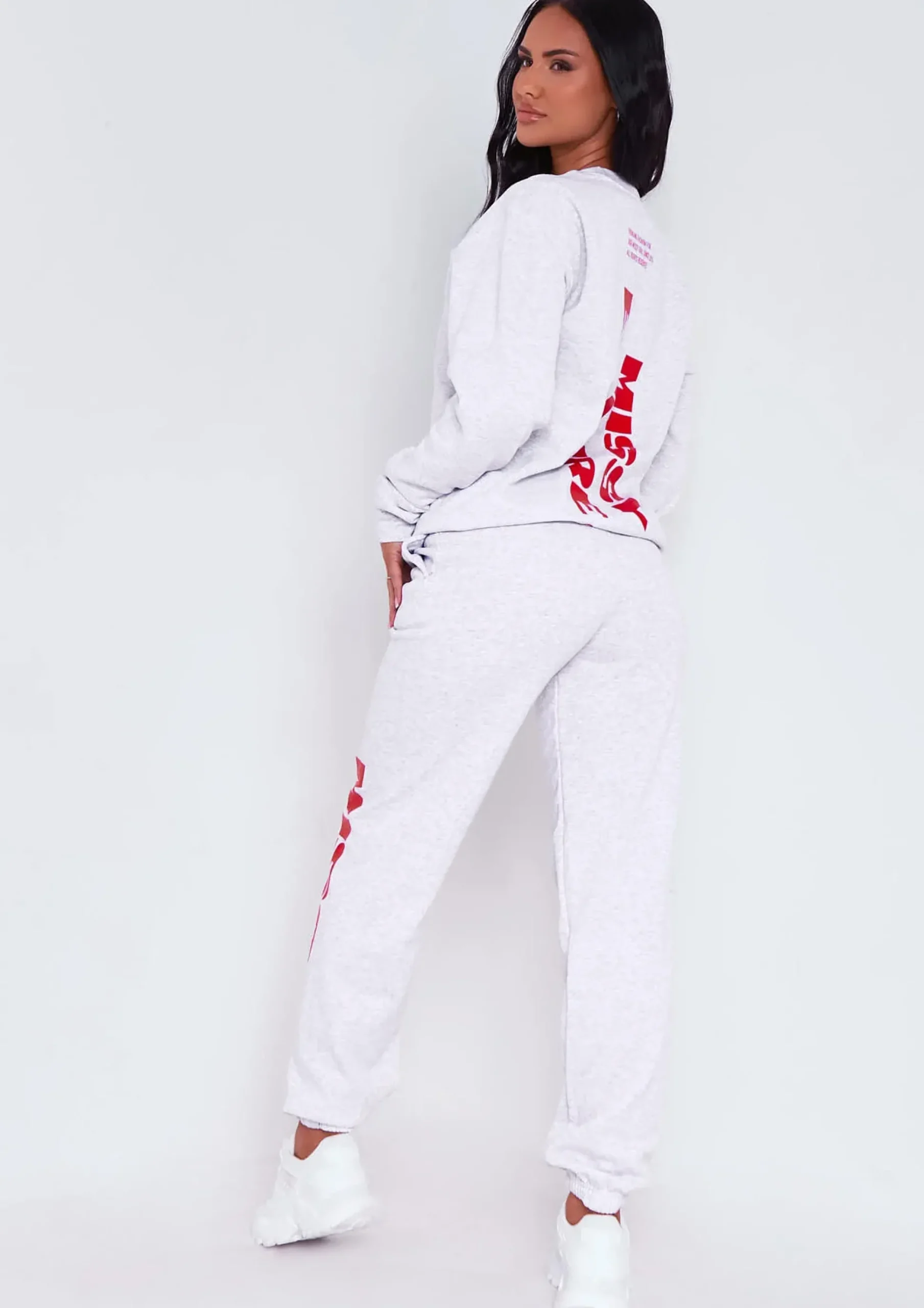Layla Grey Slogan Joggers^Missy Empire New