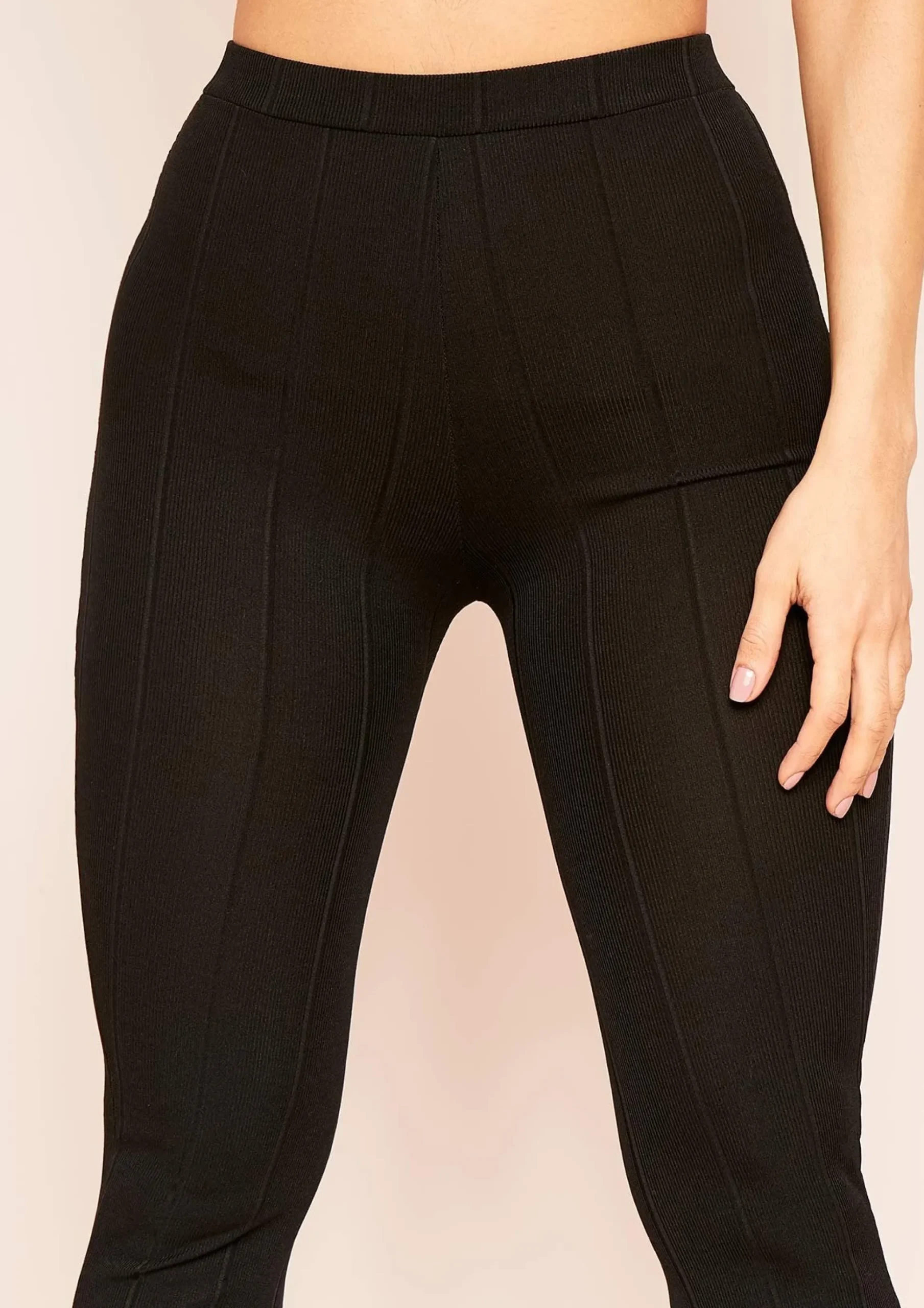 New Leni Black Bandage Flared Trousers Women Trousers