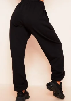 Hot Liliana Black 'Missy' Slogan Casual Joggers Women Loungewear