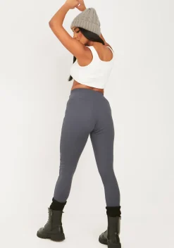 Discount Lillian Charcoal Thick Rib Legging Women Loungewear